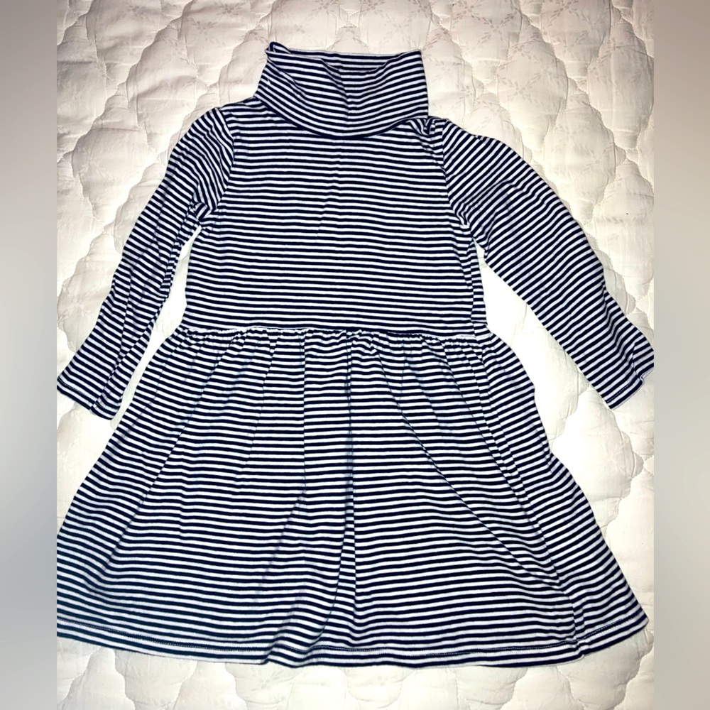 H&M Organic Cotton Turtle Neck Girls Dress - Size 2-4 Years Barely Worn